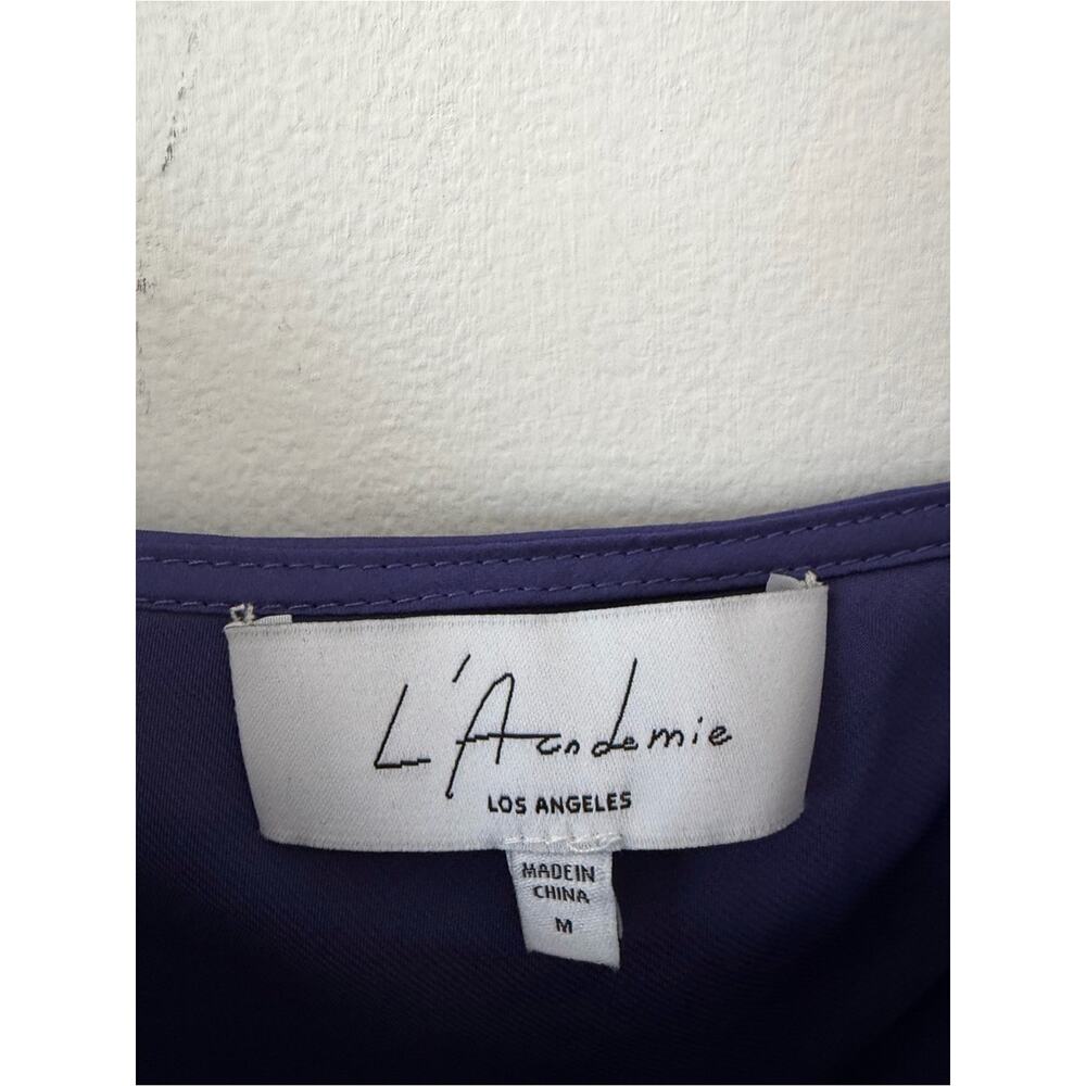 L’Academie NWOTS The Alix Purple Feather Trim Camisole Tank Blouse medium - Picture 6 of 7
